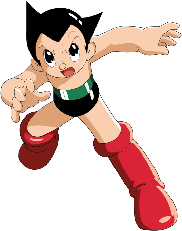 Astro_ Boy_ Flying_ Pose PNG