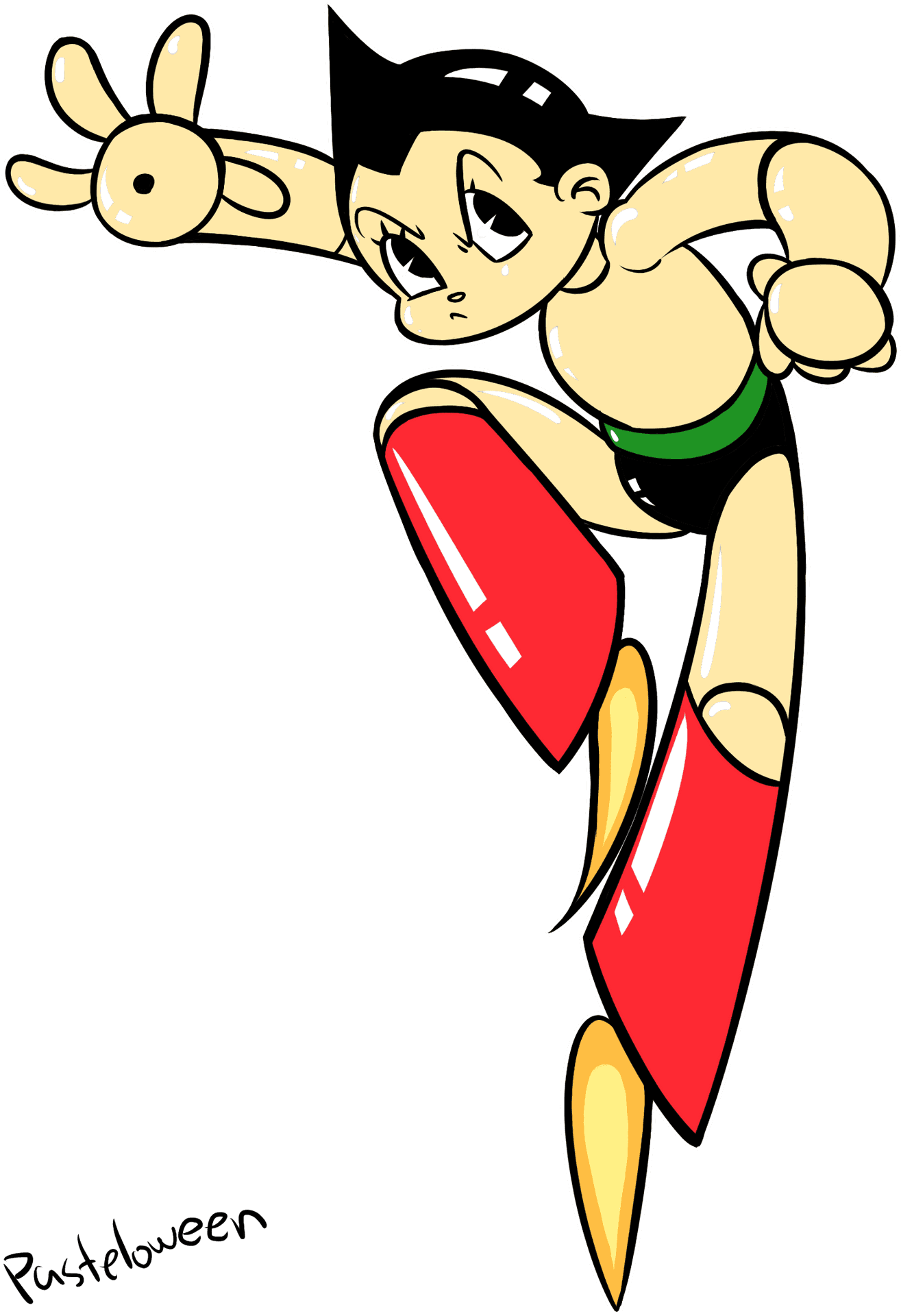 Astro_ Boy_ Flying_ Vector_ Art PNG