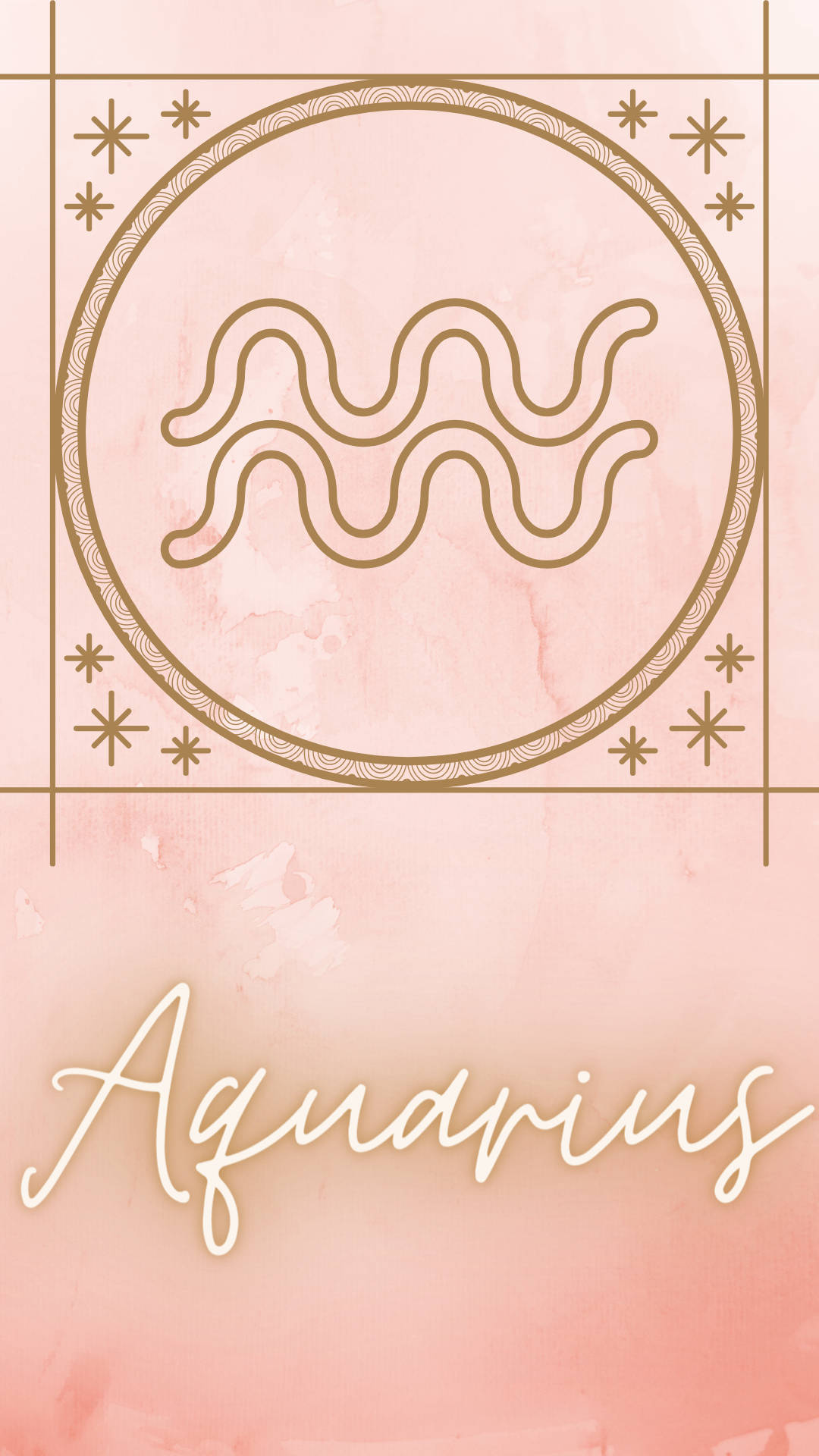 Astrological Aquarius Zodiac Sign Wallpaper
