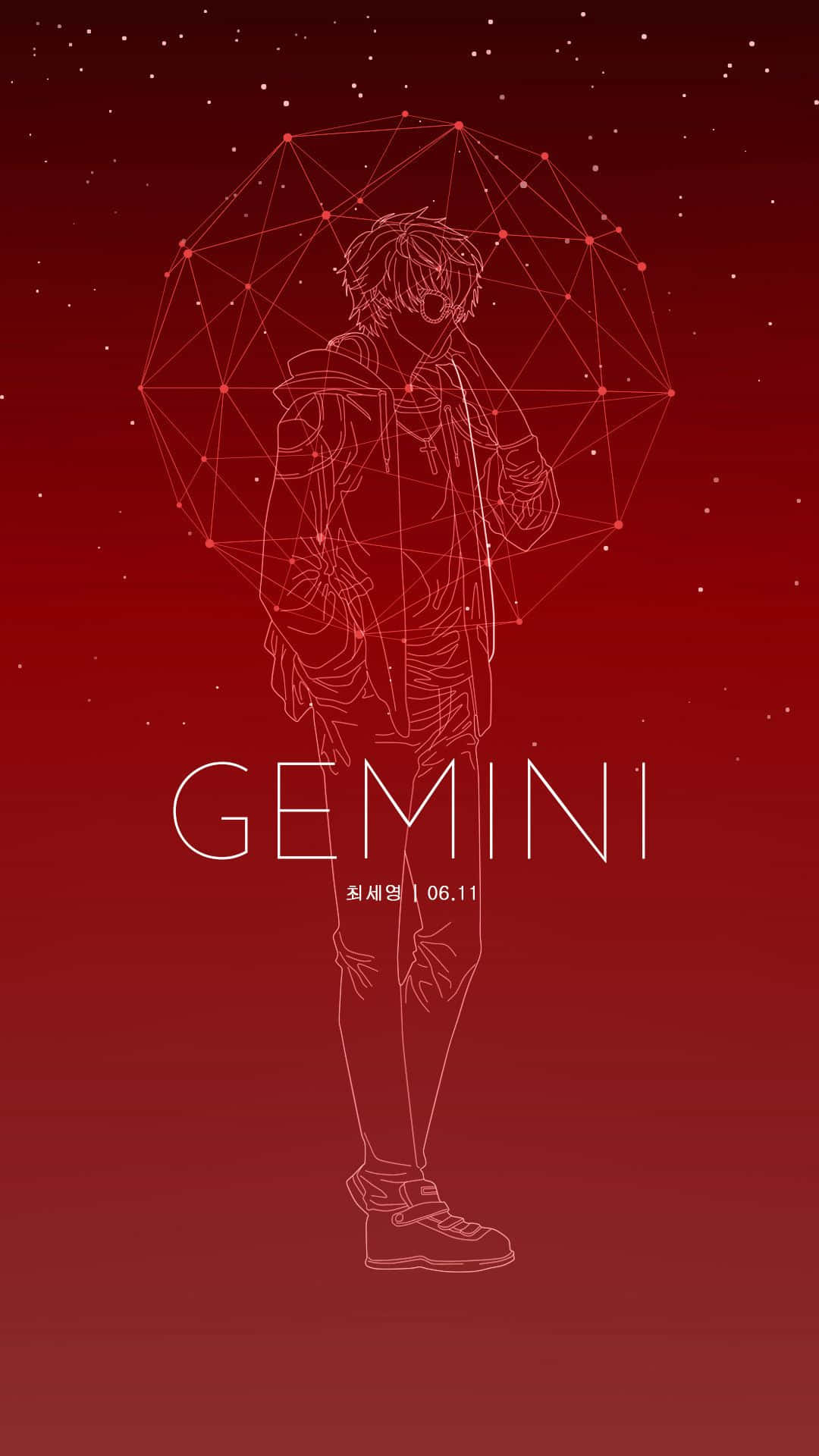 Download Red Gemini Astrology Iphone Wallpaper 