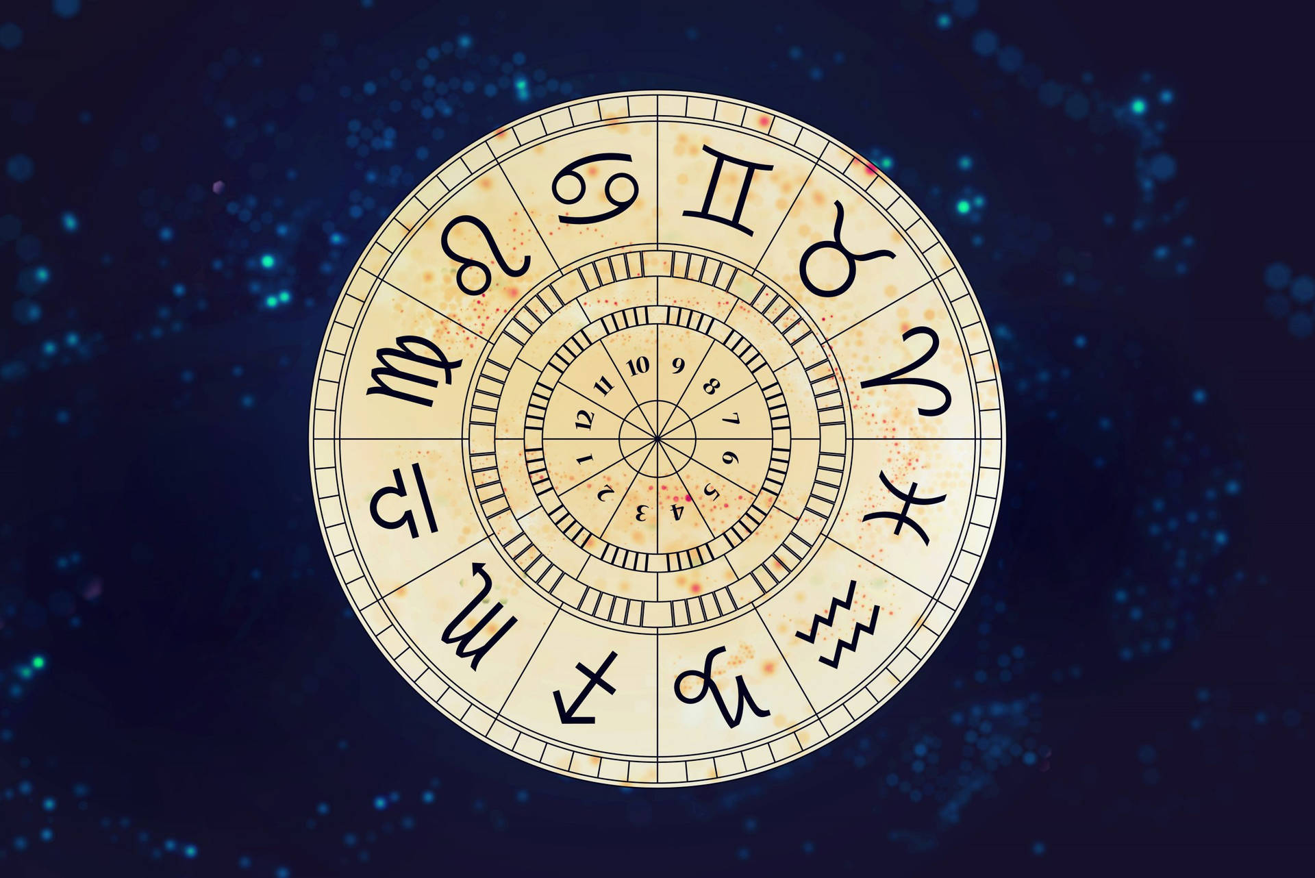 Astrologi Zodiac Sol Tegn Og Vind Element Tapet Wallpaper