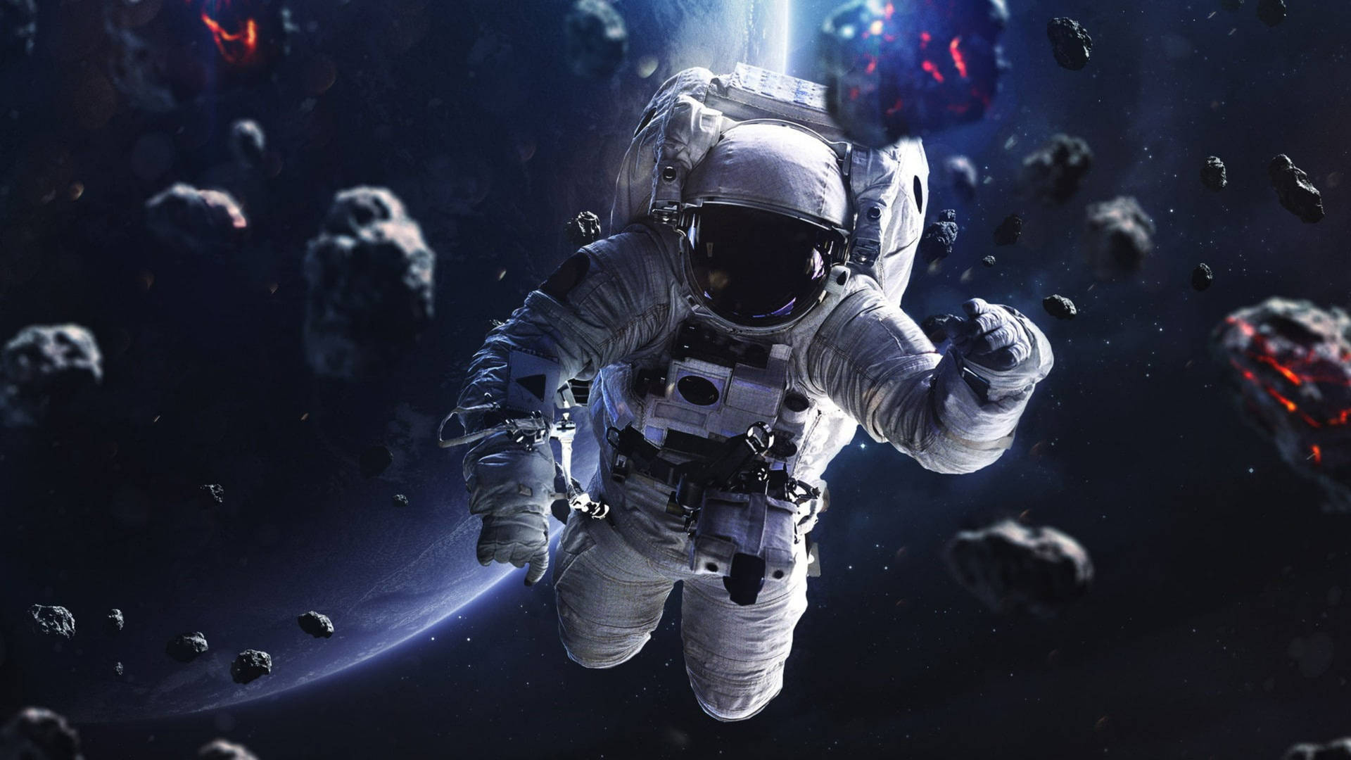 Astronaut 4k Space Background