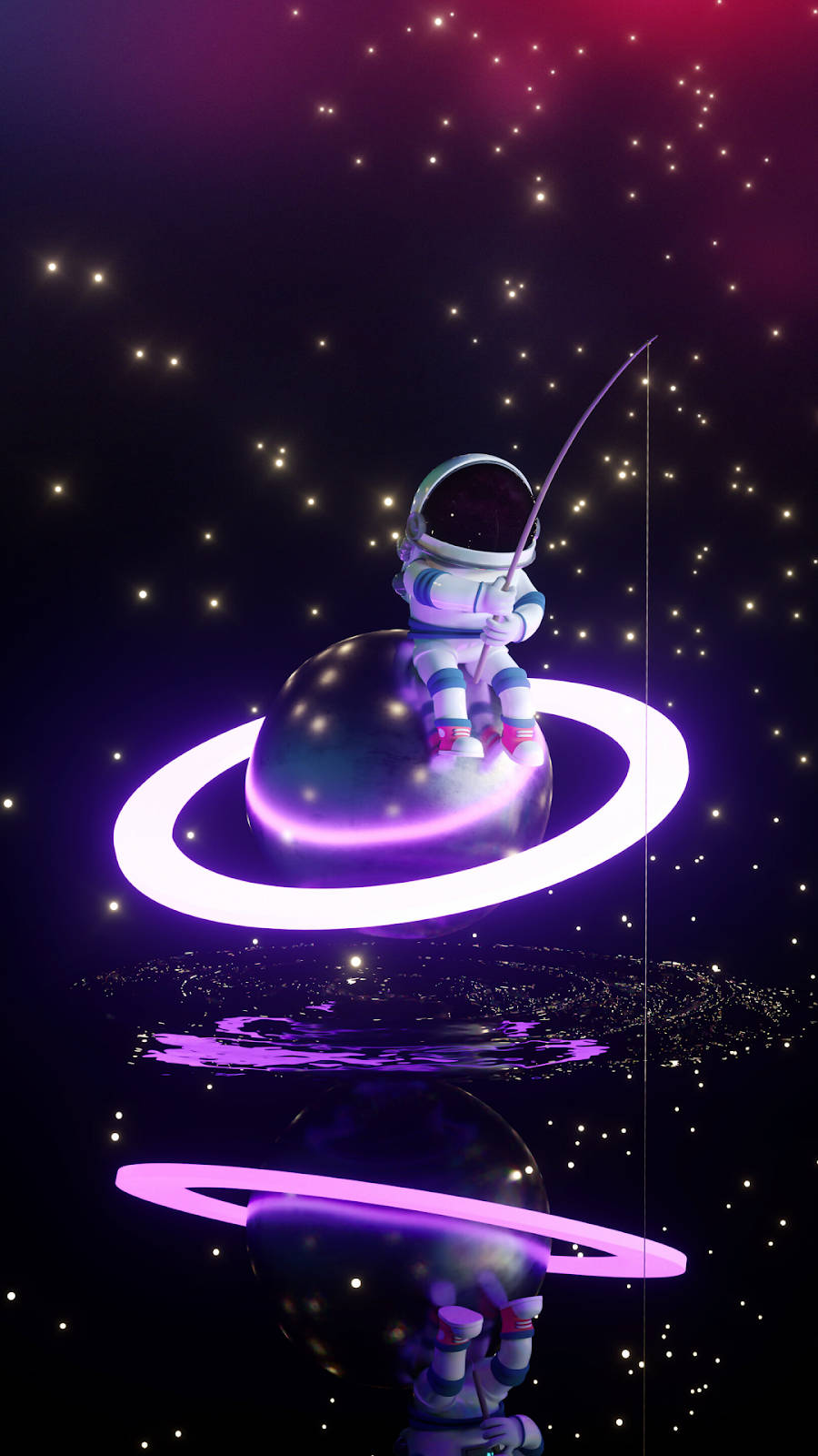 Astronaut Aesthetic Fishing In Space