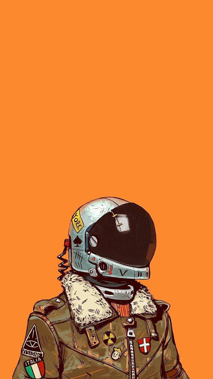 Astronautestetiskt Bär Pilotjacka. Wallpaper