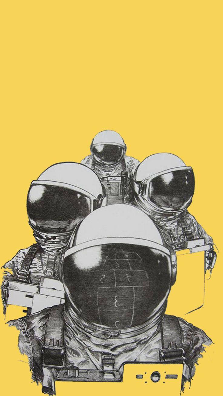 Astronaut Aesthetic White Space Suits Wallpaper