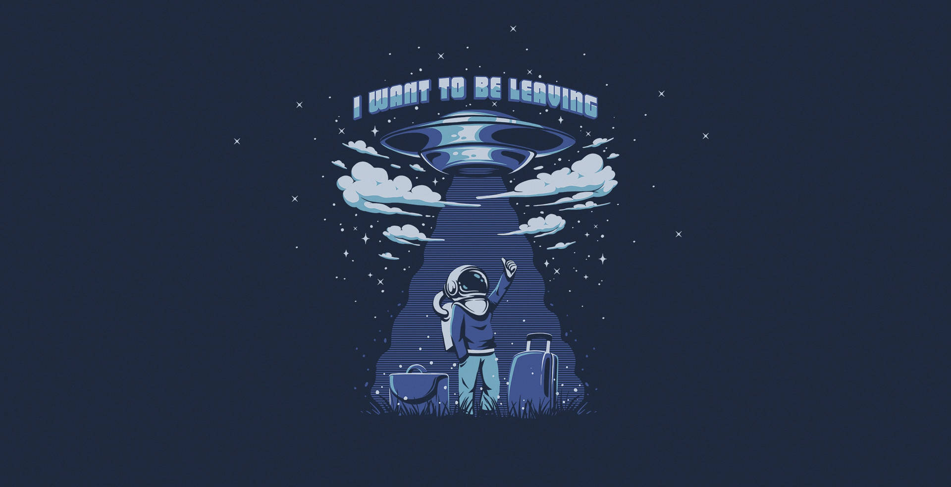 Astronaut And Ufo Wallpaper