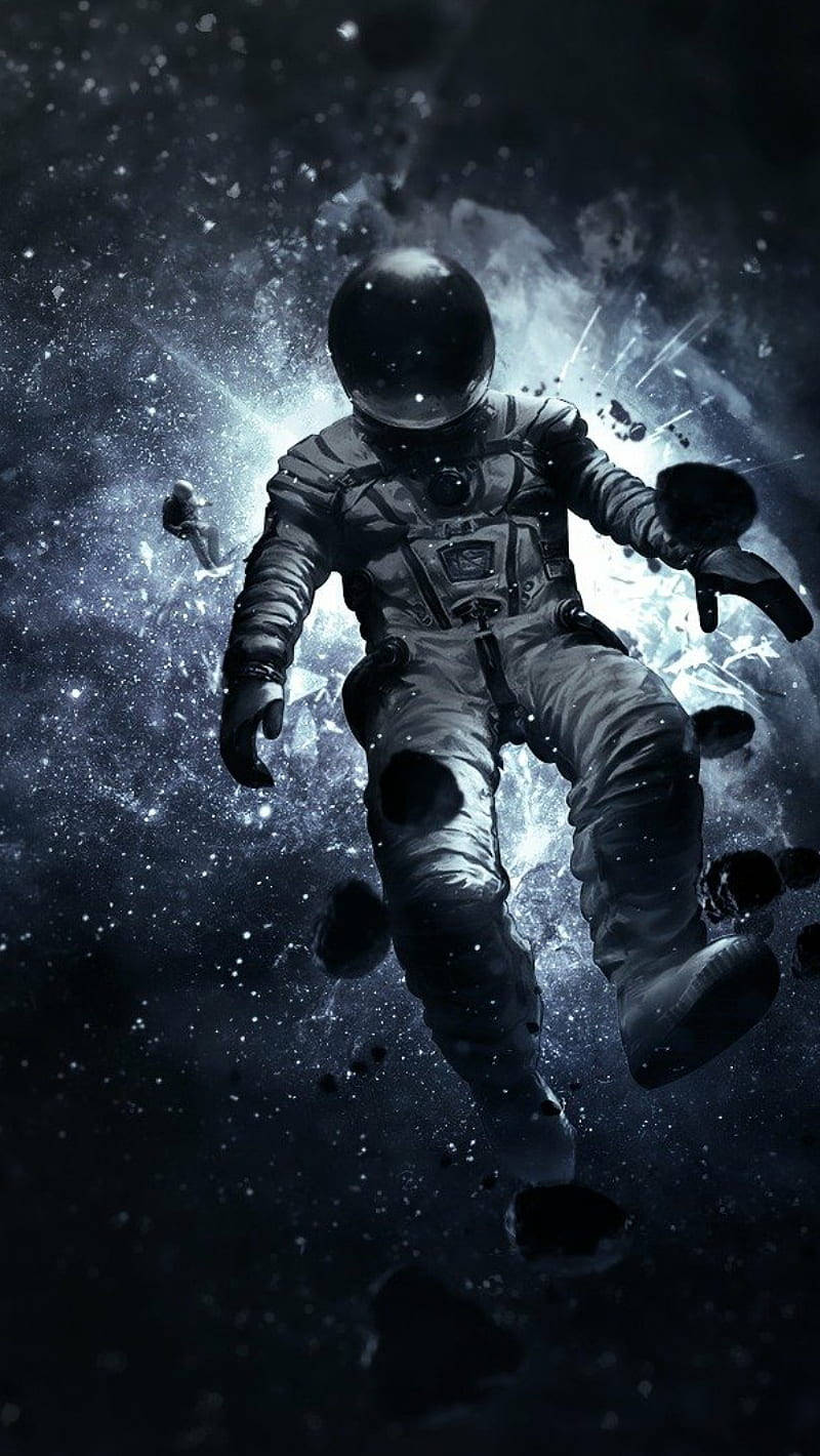 Astronaut Dark Men Phone Wallpaper