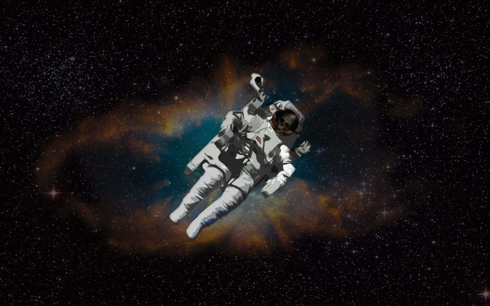 En astronaut opdager skønheden af Jorden fra rummet. Wallpaper