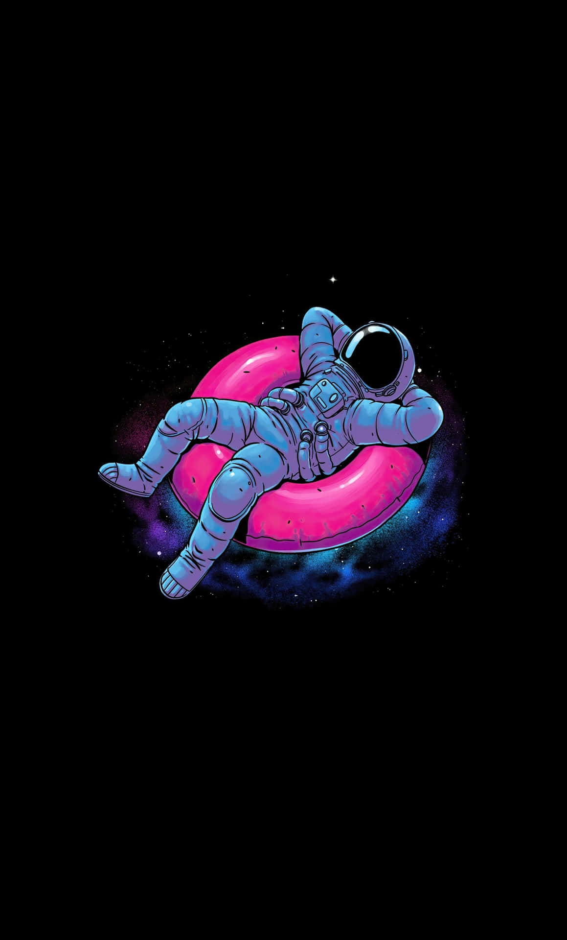 Astronaut Floating In Outer Space