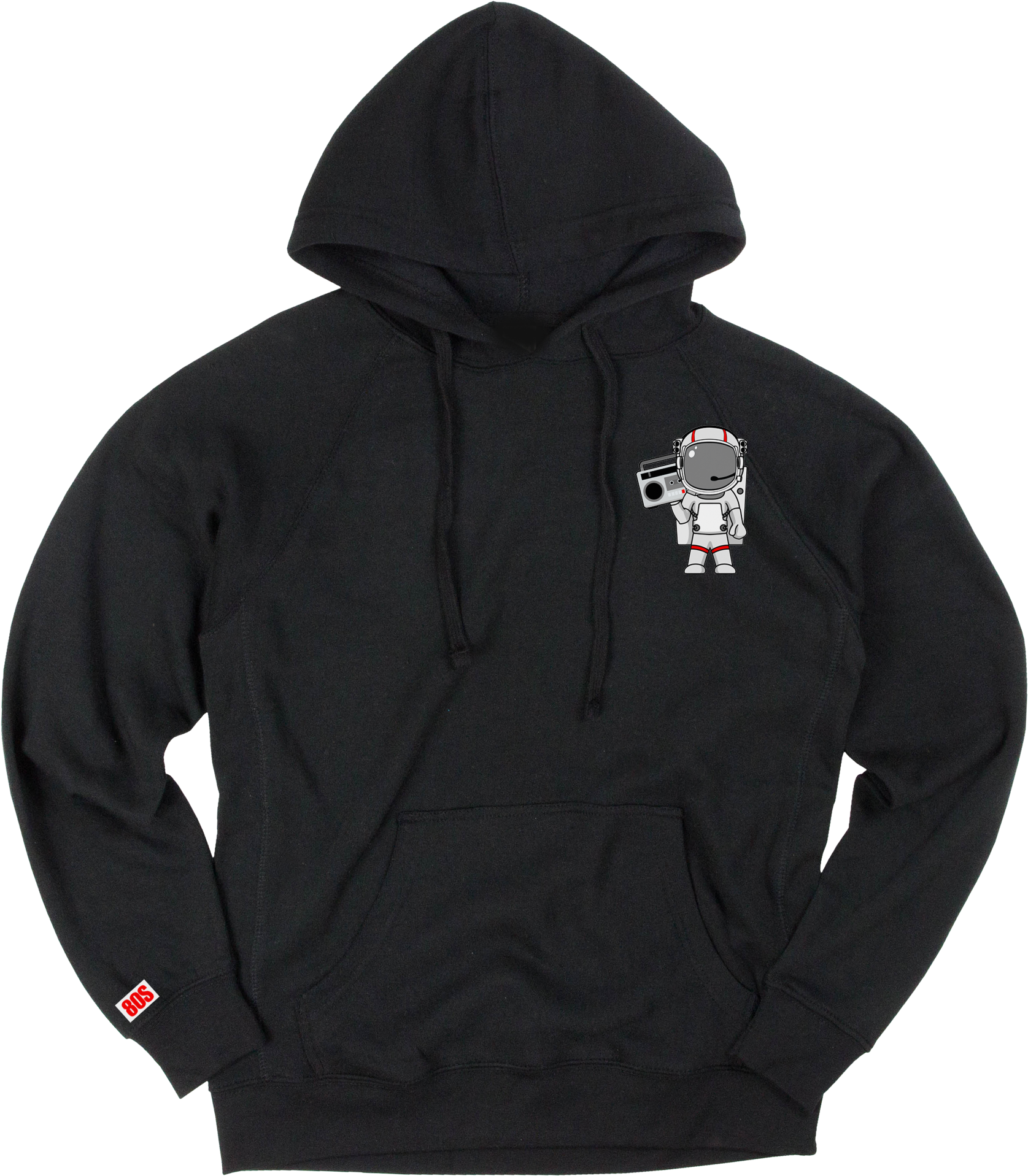 Astronaut Graphic Black Hoodie PNG