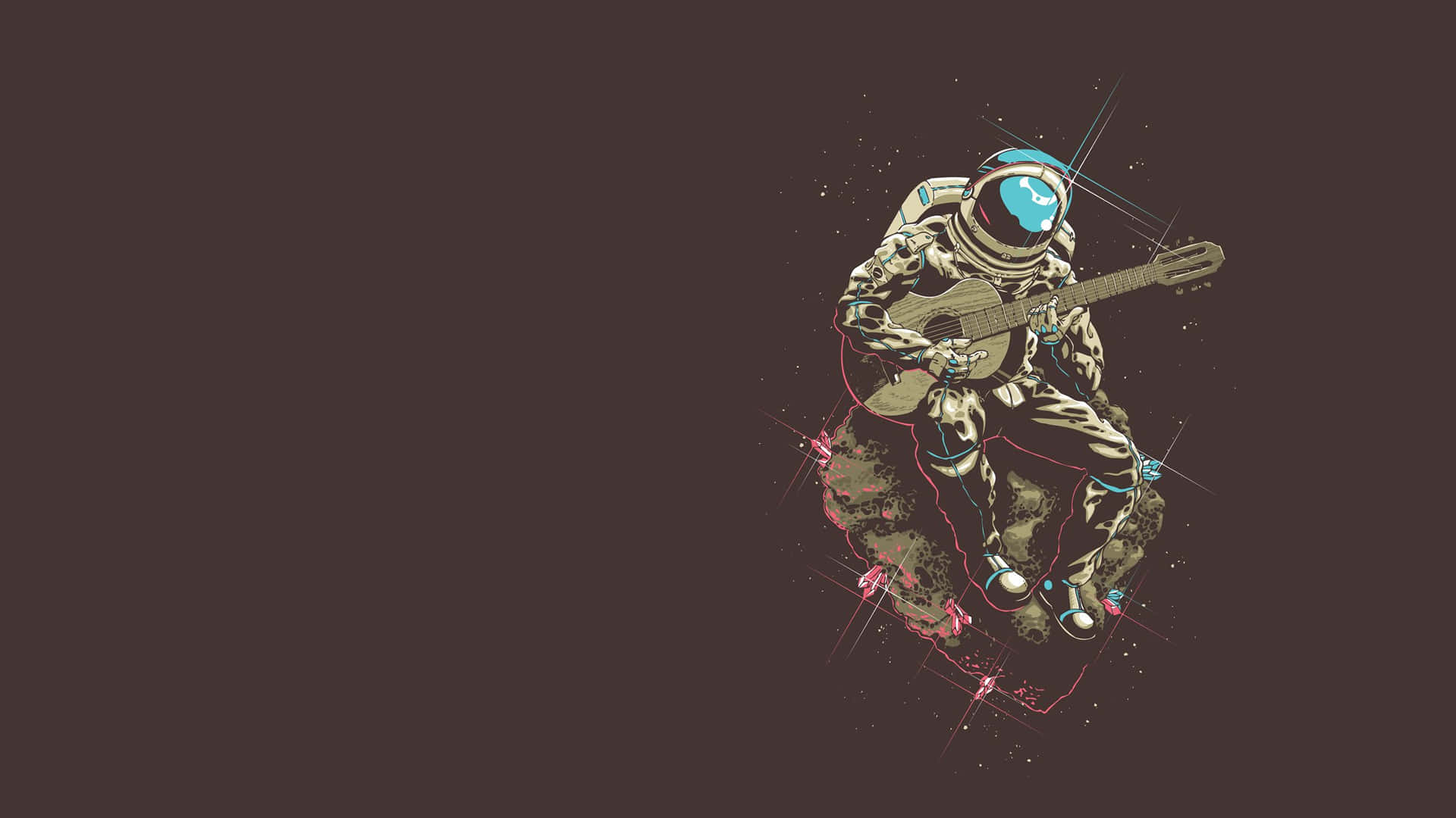 Astronaut_ Guitarist_in_ Space Wallpaper