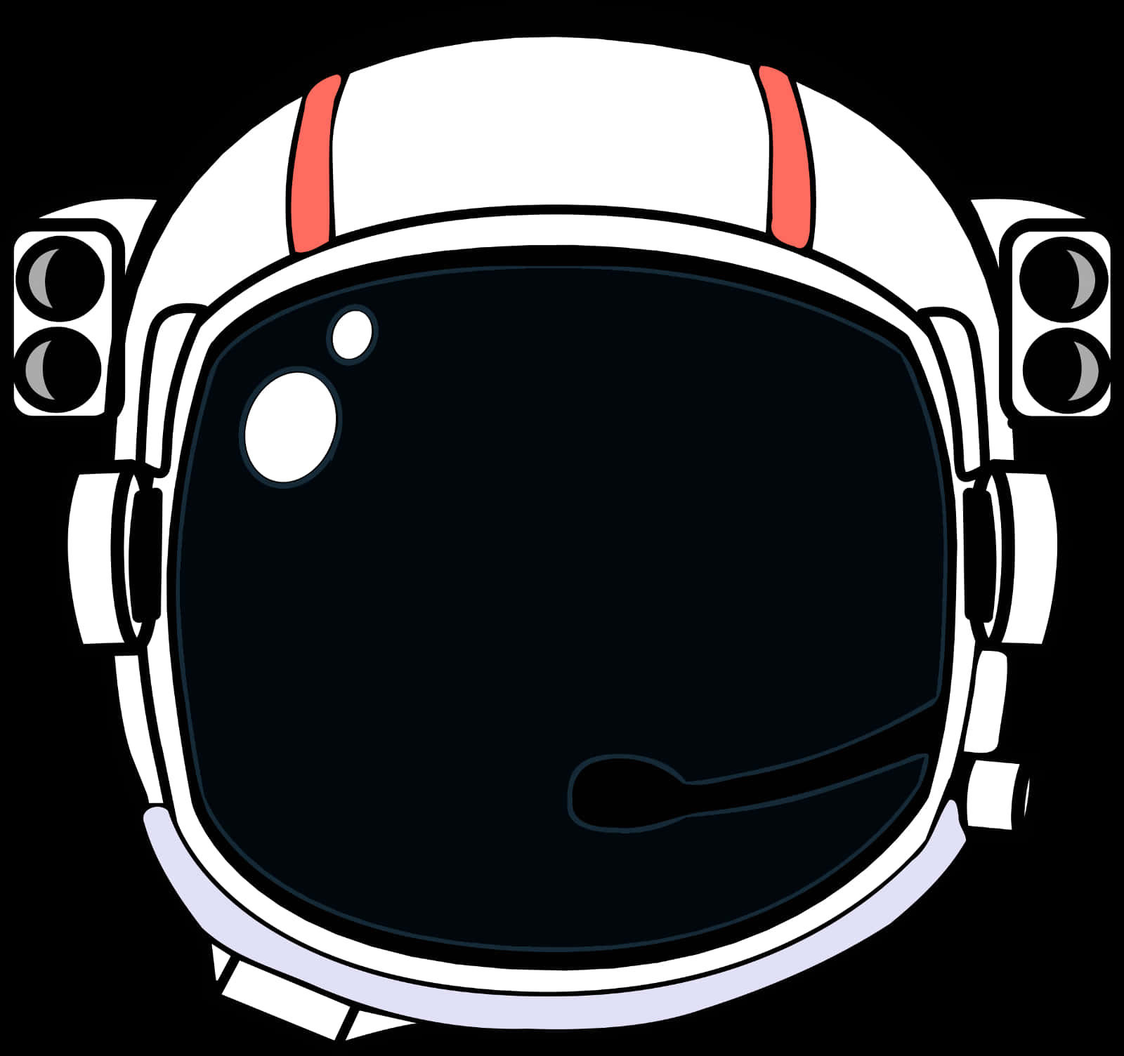 Astronaut Helmet Vector Illustration PNG