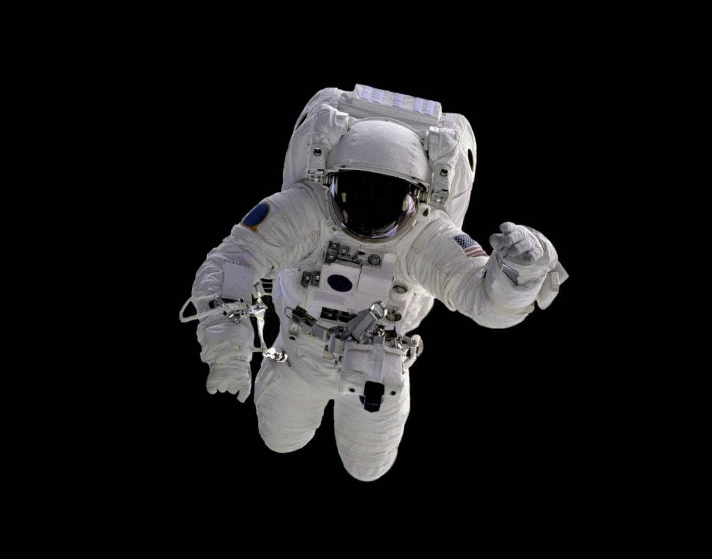 Astronaut I Rummet Vender Mod Kameraet Wallpaper