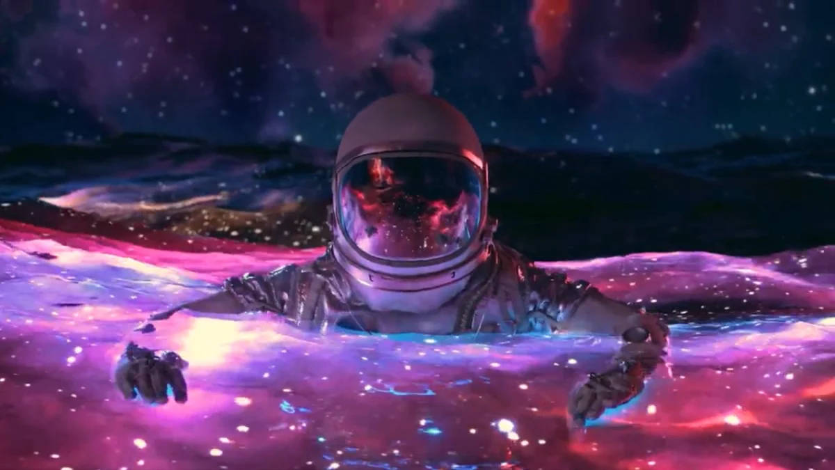 Astronaut In Cool Galaxy Gaming Desktop Wallpaper