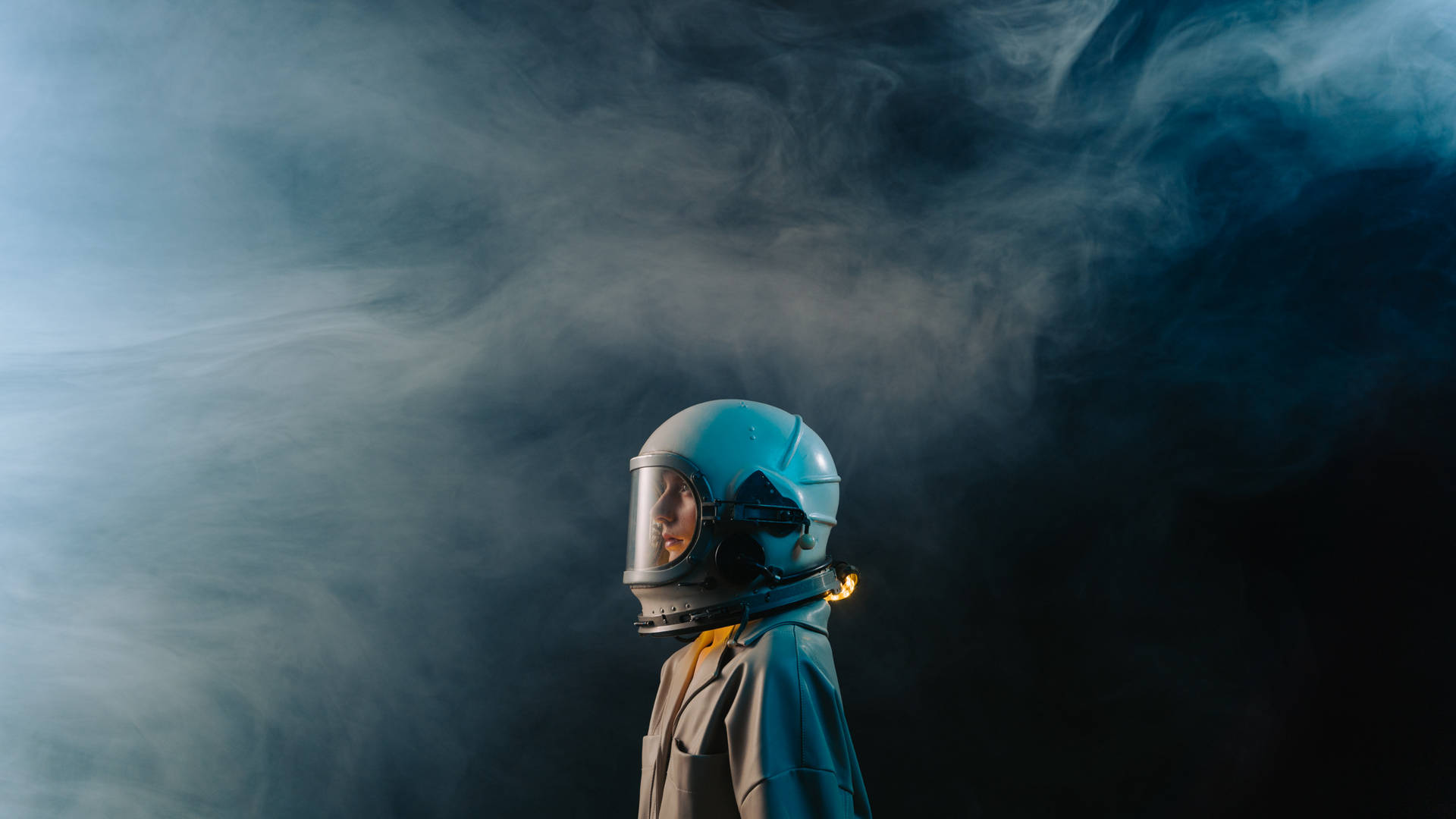 Astronaut In Foggy Space Wallpaper