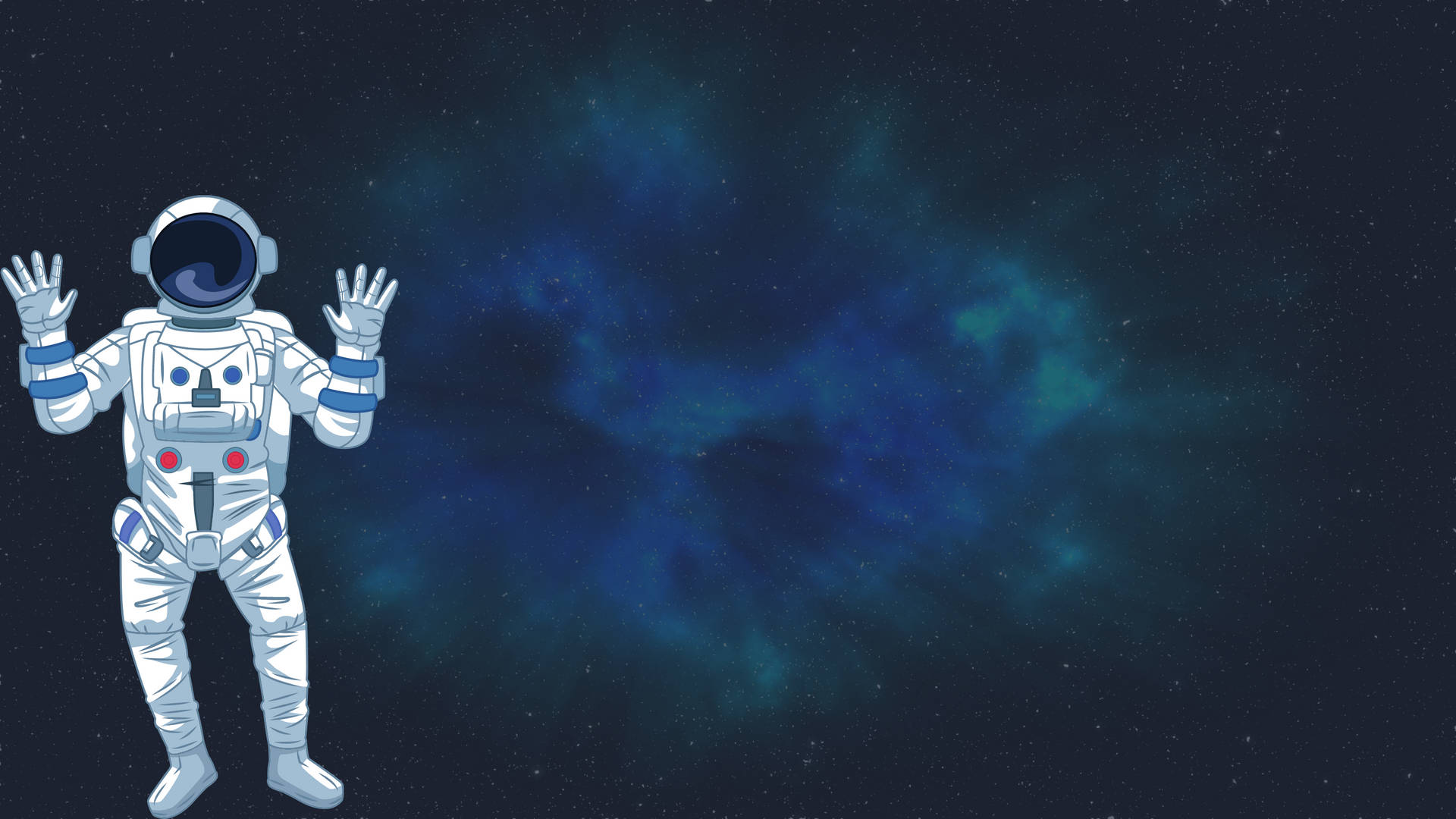 Astronaut In Nebula Space Art Wallpaper