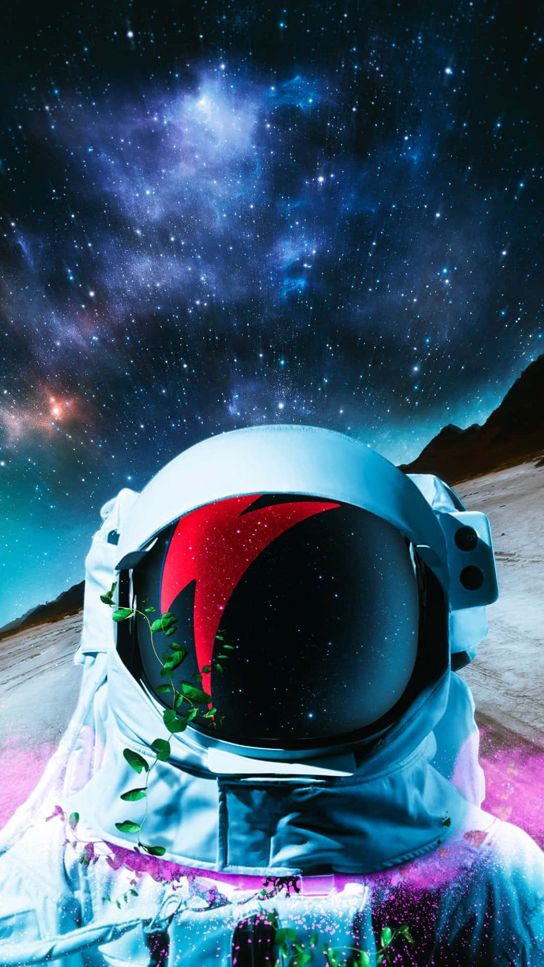 Space Selfie Of Astronaut Iphone Wallpaper
