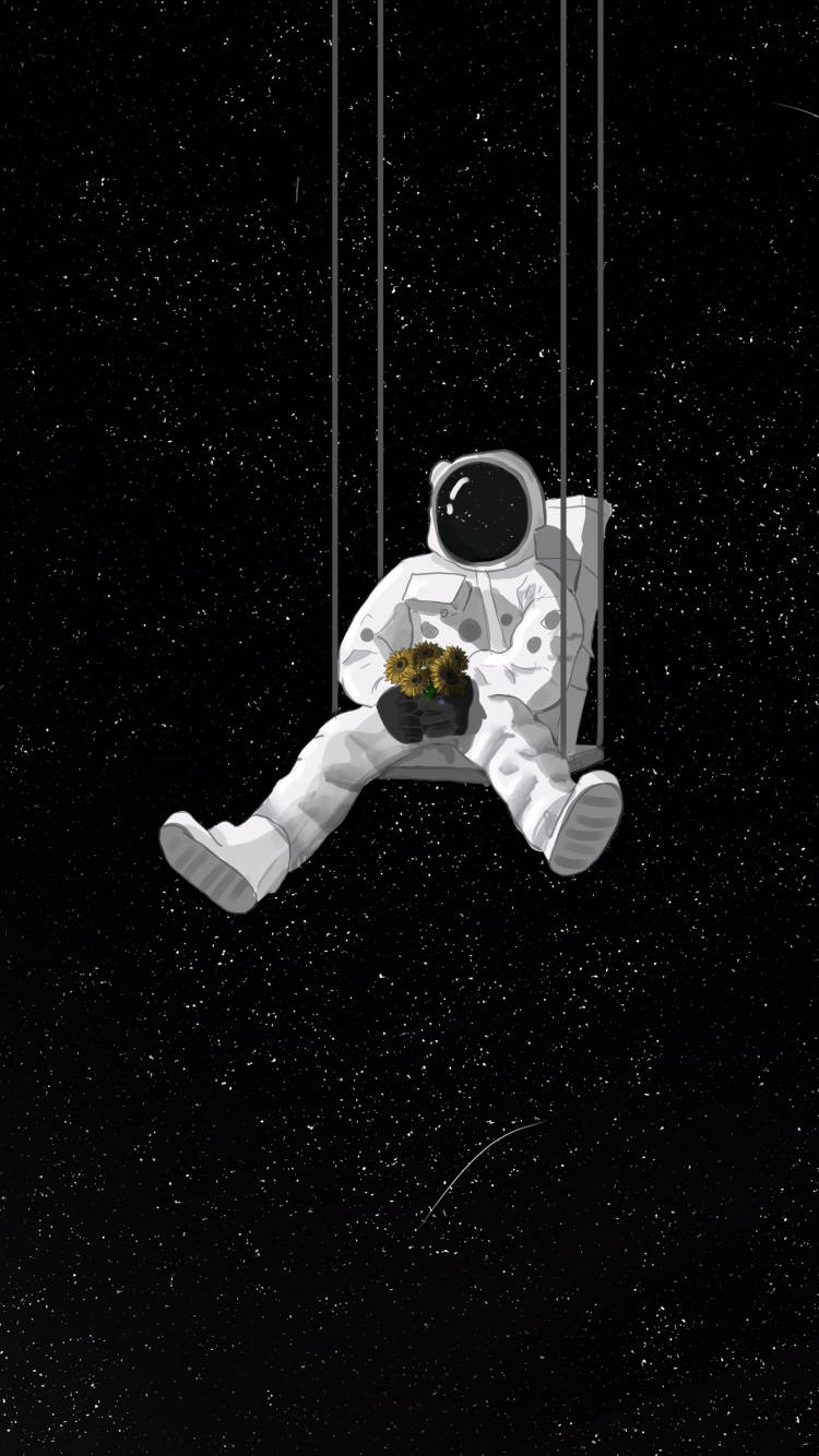 Astronaut Iphone Dark Wallpaper