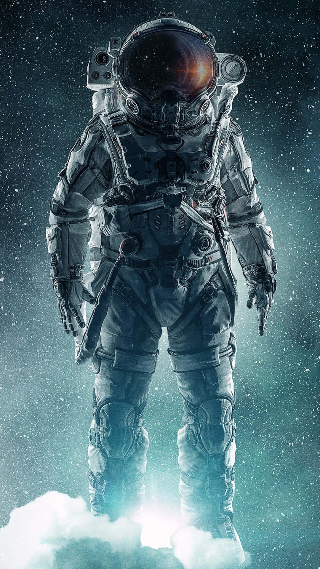Full-geared Astronaut Iphone Wallpaper