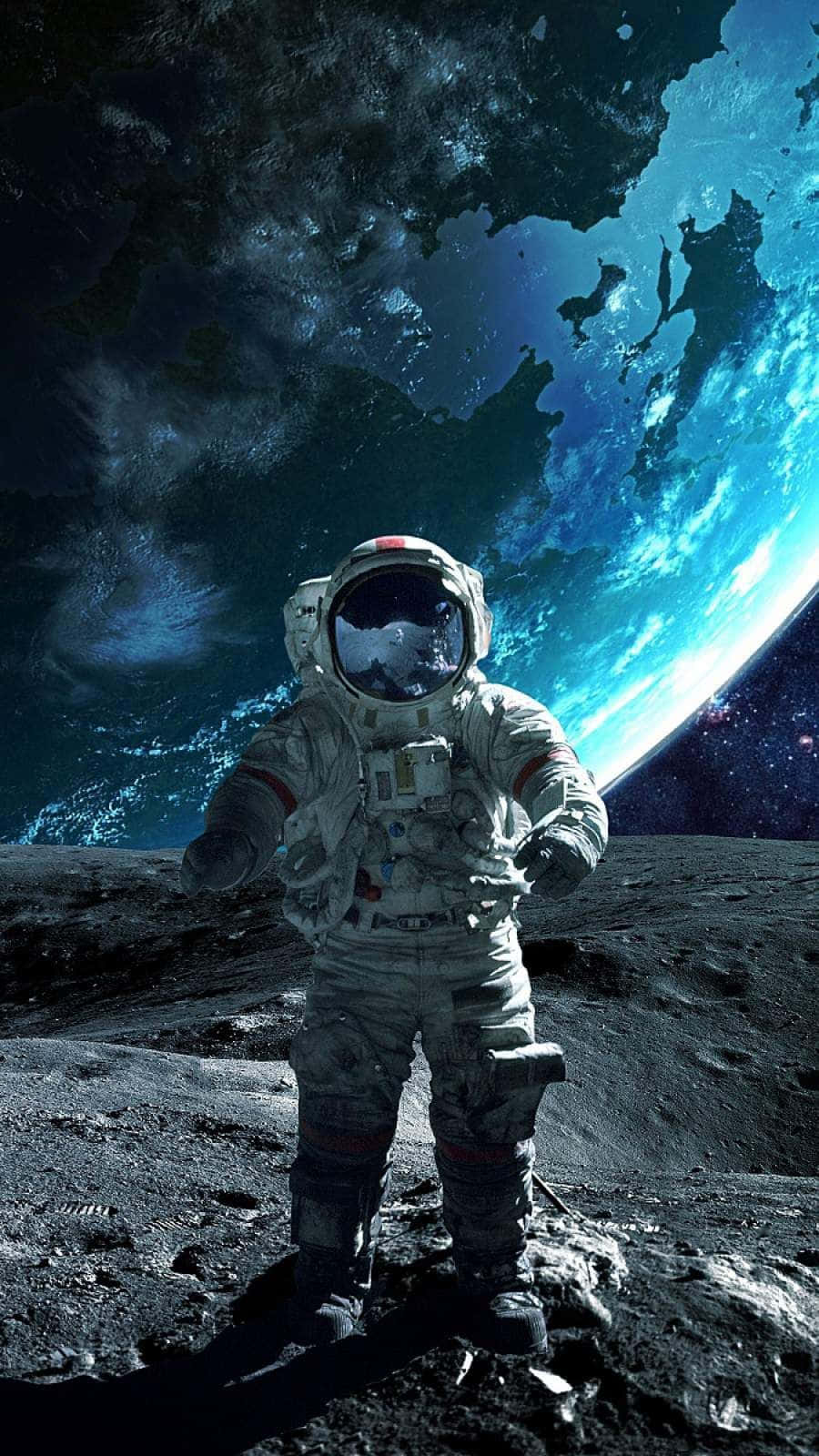 Schwebeim Weltraum Mit Meinem Astronauten Iphone. Wallpaper