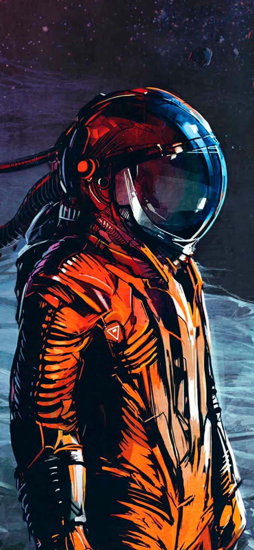Fühlstdu Dich Wie Im Weltraum? Schau Dir Das Astronauten-iphone An! Wallpaper