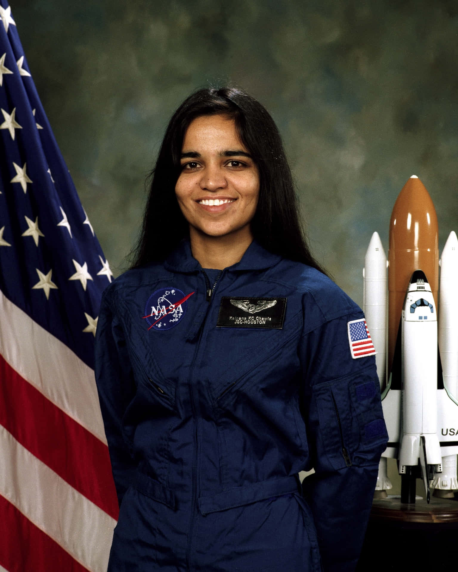 Astronaut Kalpana Chawla Portret Achtergrond