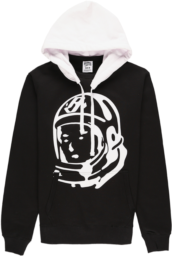 Astronaut Print Black Hoodie PNG