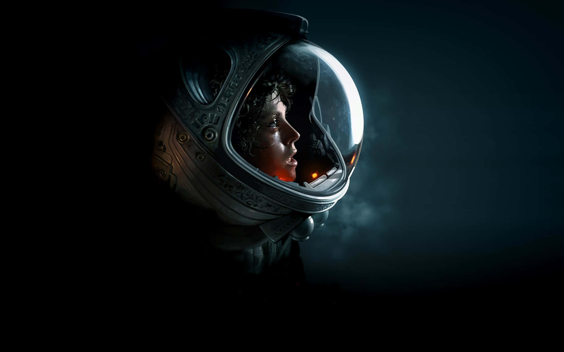 Astronaut Profilein Space Helmet Wallpaper