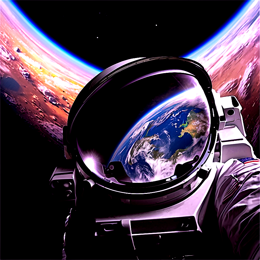 Astronaut Selfie In Space Png Kuh PNG