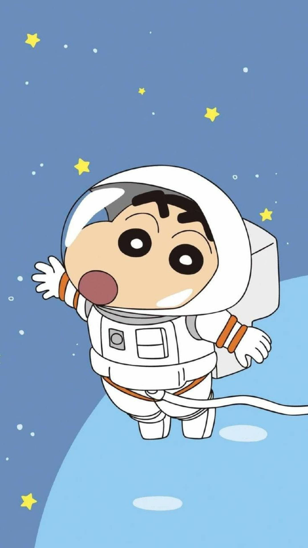 Papelde Parede Estético Do Shinchan Astronauta. Papel de Parede