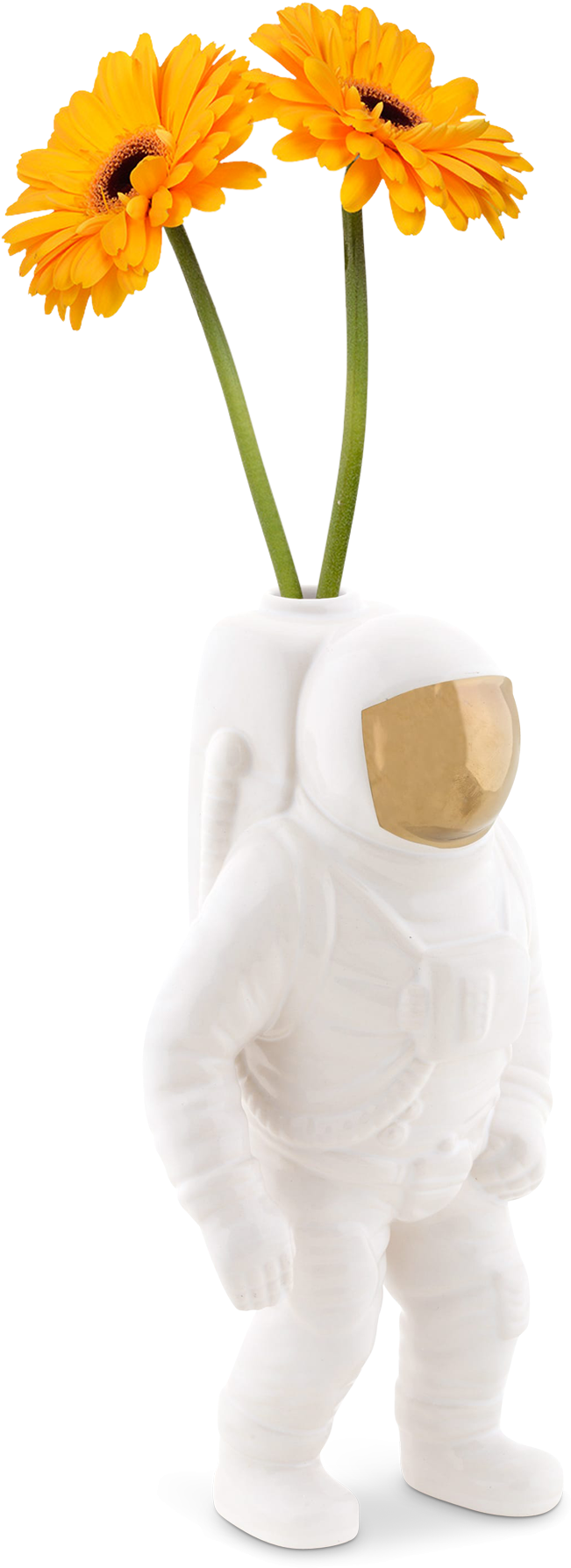 Astronaut Vasewith Marigolds PNG