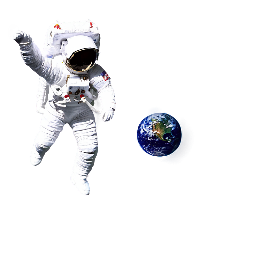 Astronaut With Earth Background Png Npf85 PNG