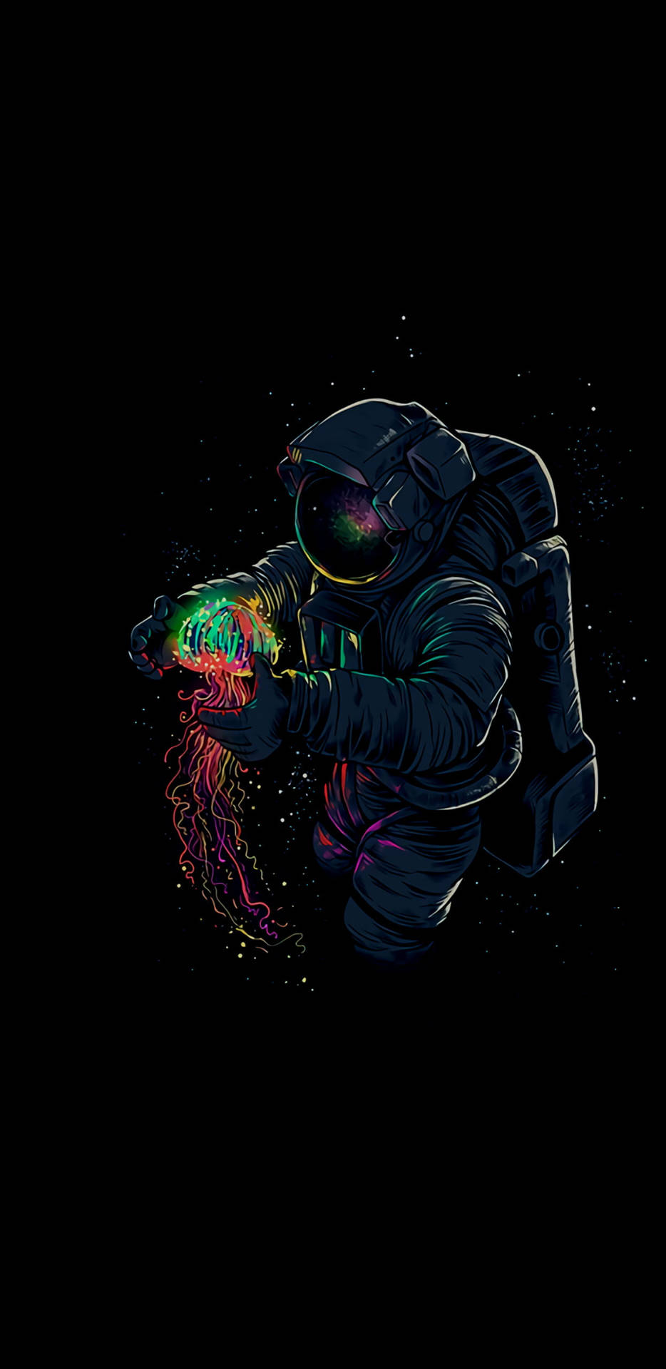 Download Astronaut With Jellyfish 2k Amoled Wallpaper 