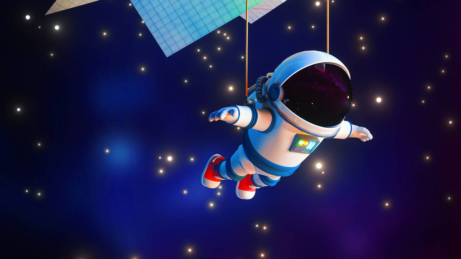 Astronauta De Desenhos Animados 3d Papel de Parede