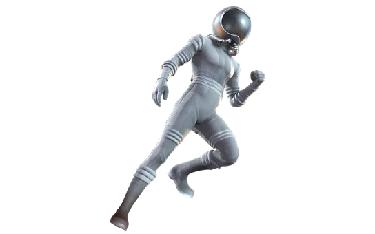 Astronautin Motion PNG