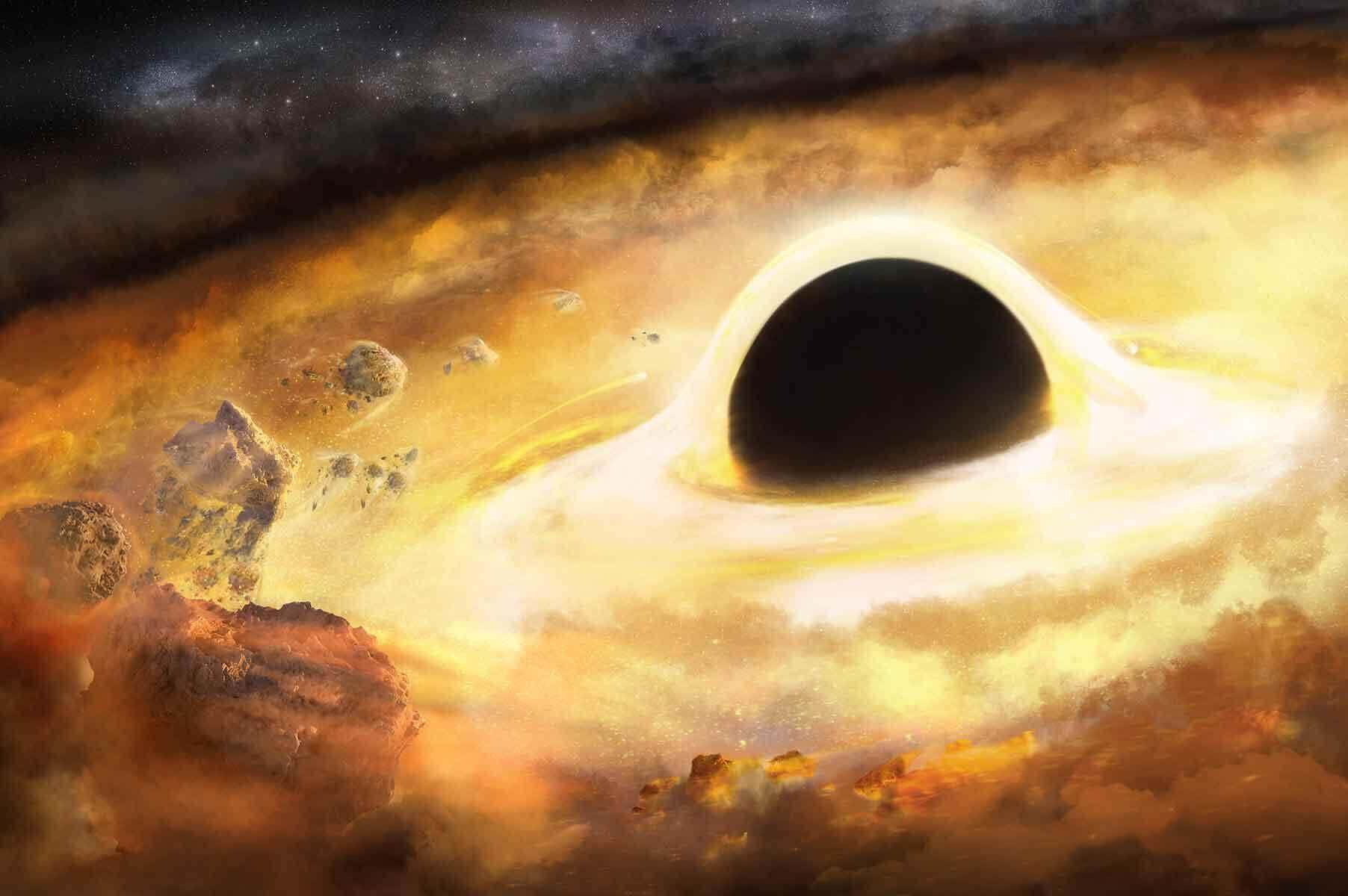 Imagende Agujero Negro En El Espacio Exterior De Astronomía.