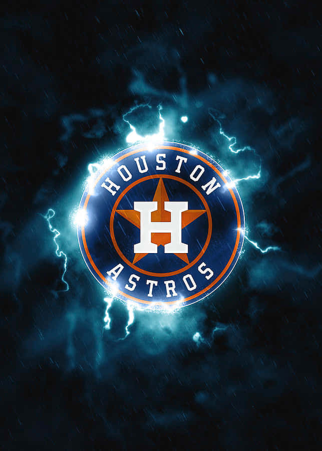 Houston Astros Team Logo on a Blue Background