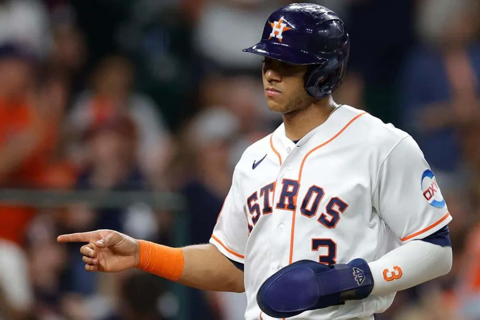 Astros Player Gesture During Game Wallpaper