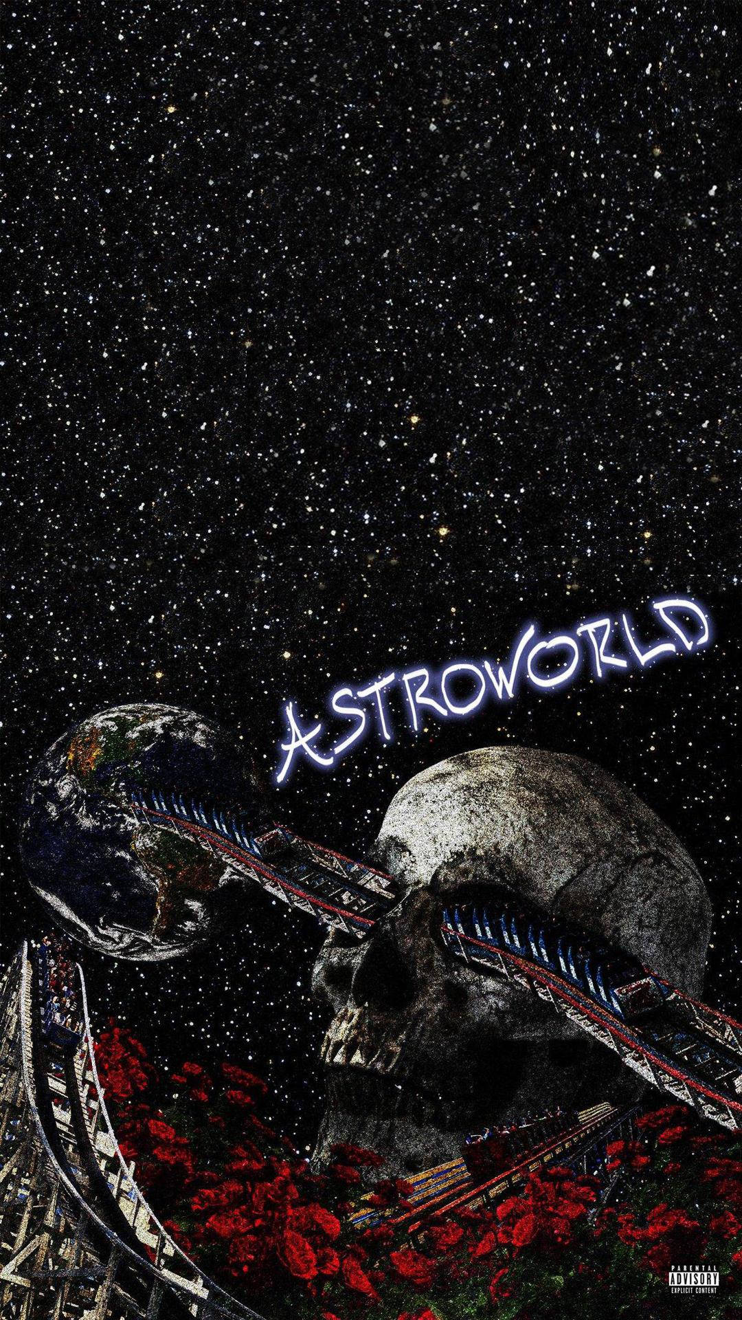 Astroworld Album Cover lavet som tapet. Wallpaper