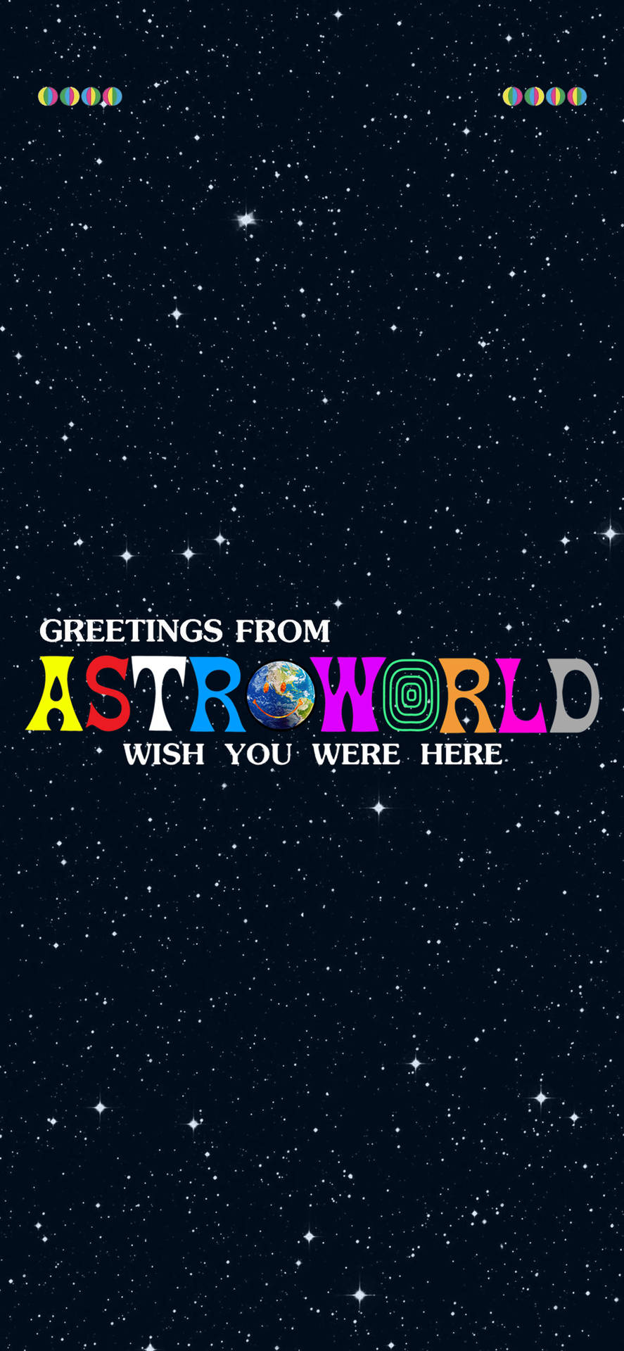 Firalanseringen Av Travis Scotts Astroworld Med Denna Festliga Iphone-bakgrund. Wallpaper