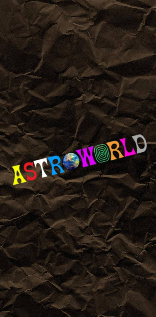 Astroworld Iphone Crumpled Brown Paper Wallpaper