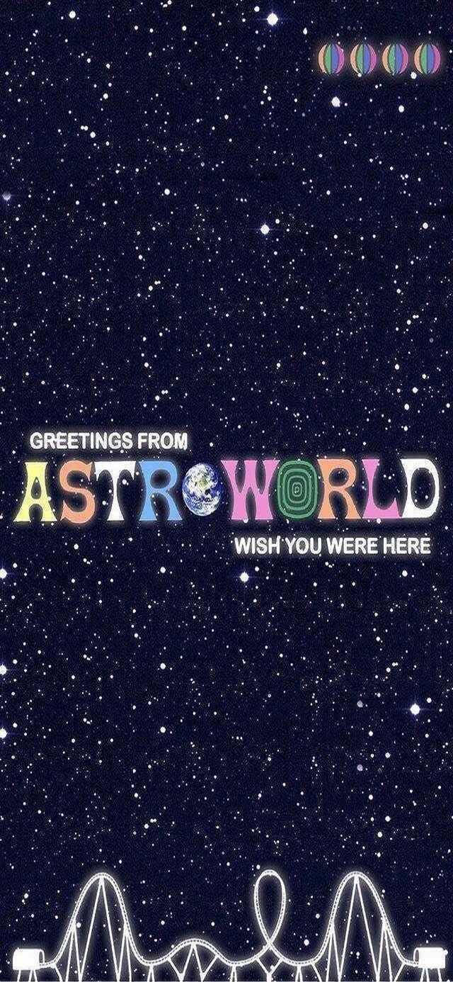 Astroworldiphone Hilsen Kort Stjernenat Wallpaper