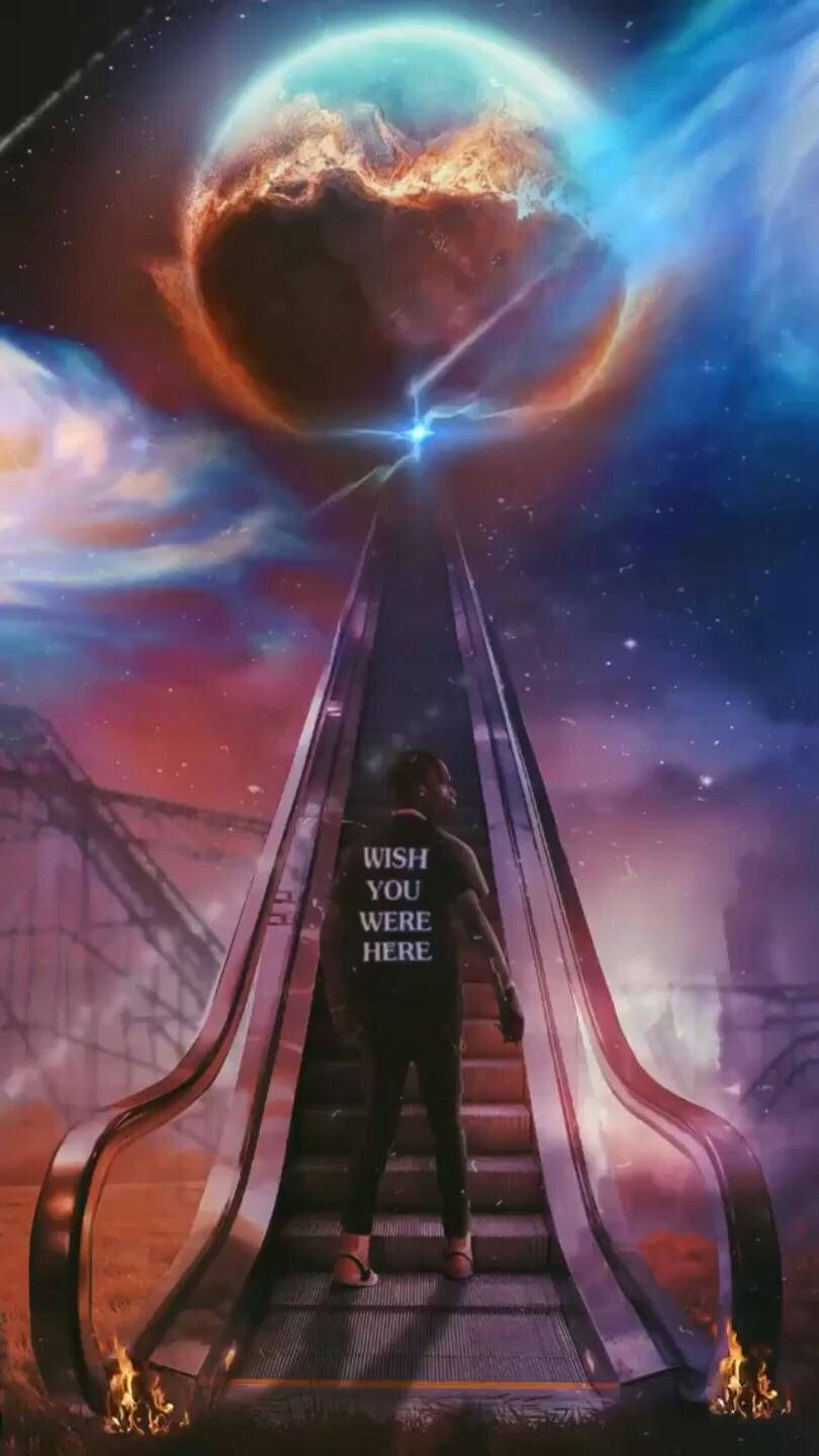 Stairway To Planet Astroworld Iphone Wallpaper