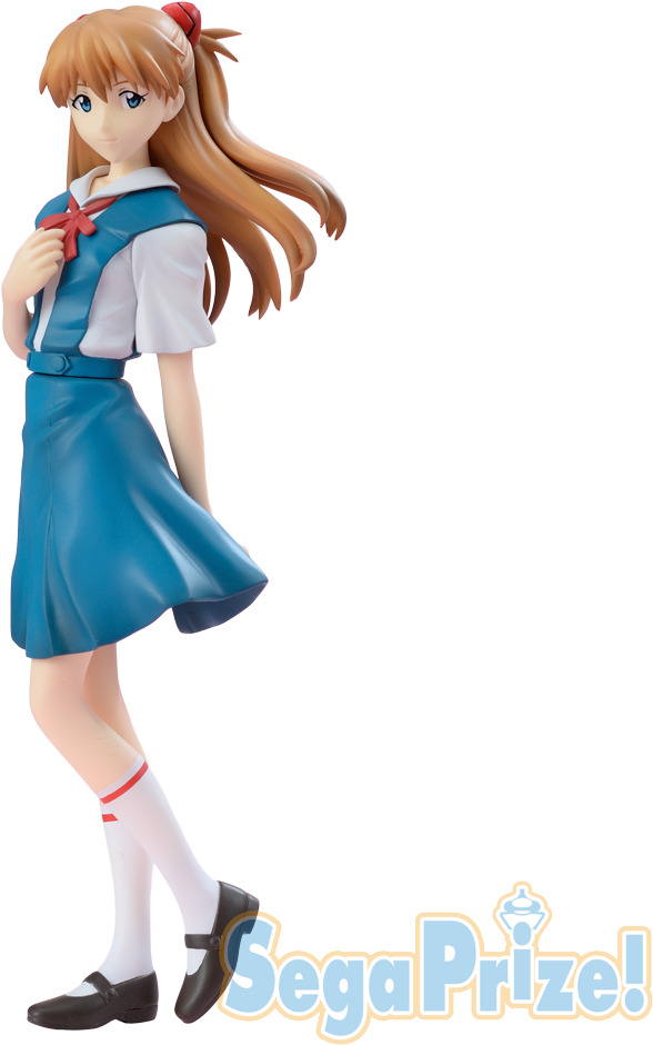 Asuka Langley School Uniform Figure PNG