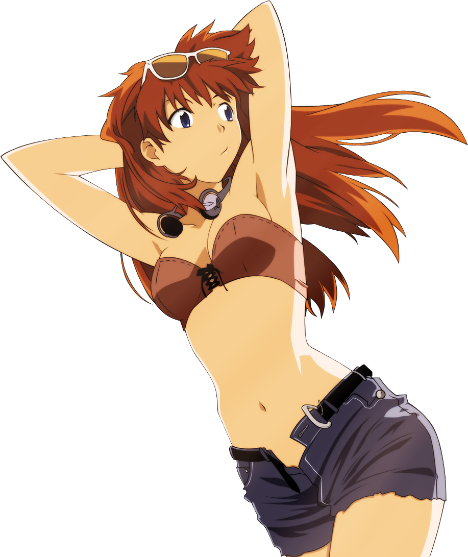 Asuka Summer Outfit Evangelion PNG