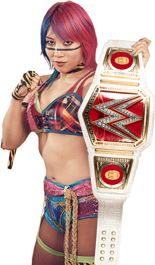 Asuka W W E Champion Pose PNG