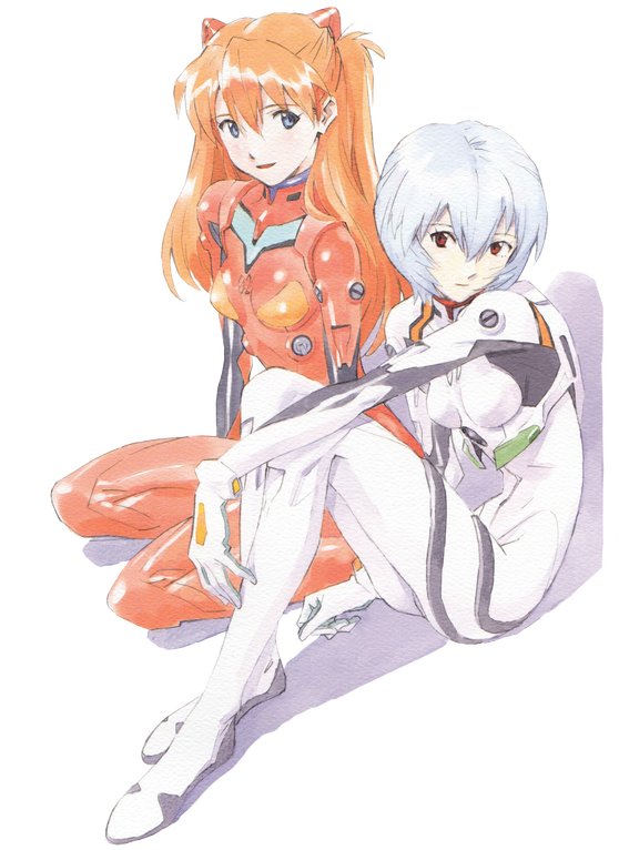 Asukaand Rei Evangelion Characters PNG