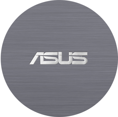 Asus Logo Brushed Metal Background PNG