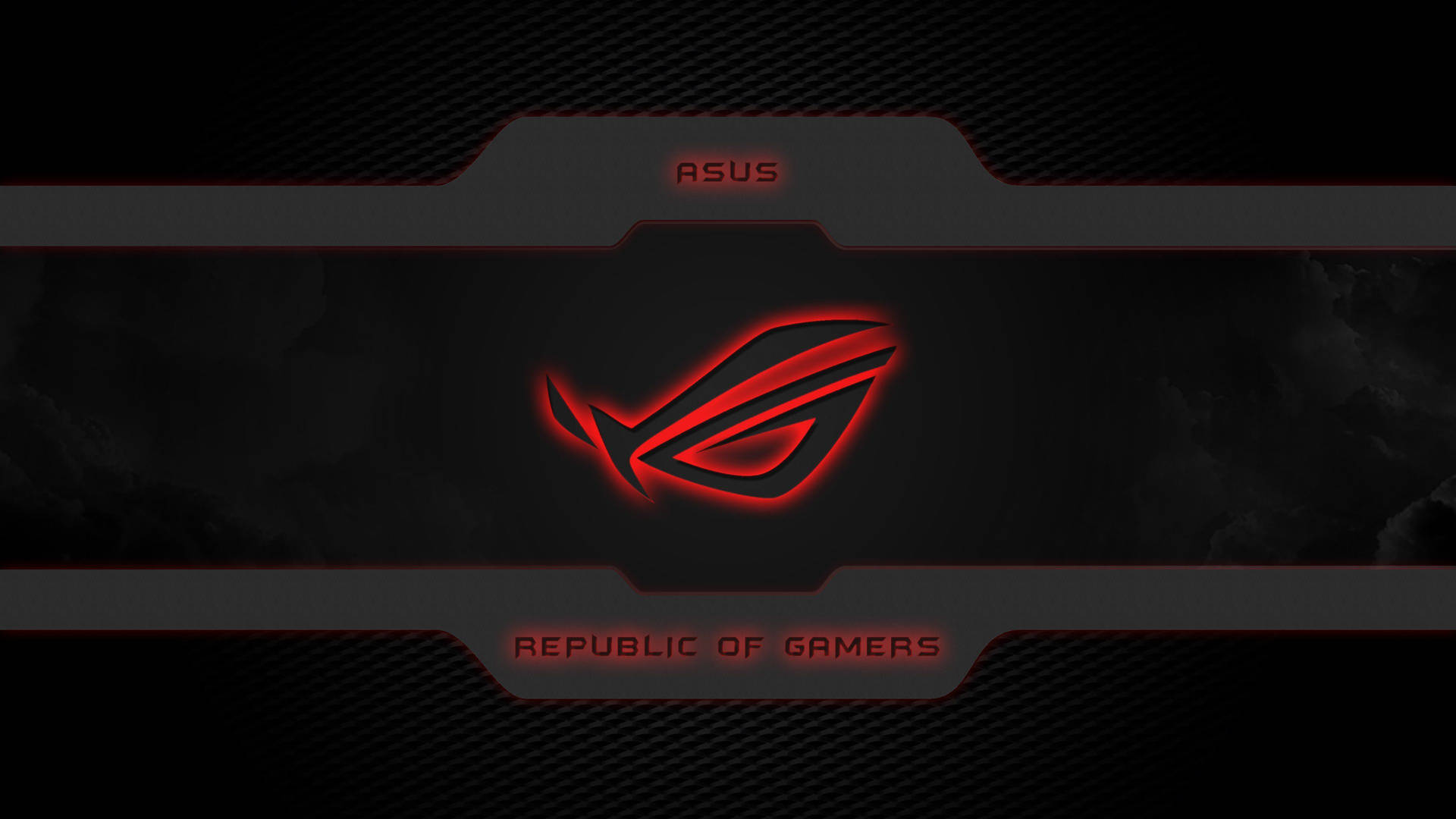 Asusrog Logotipo De Jogos 4k Brilhando Em Vermelho. Papel de Parede