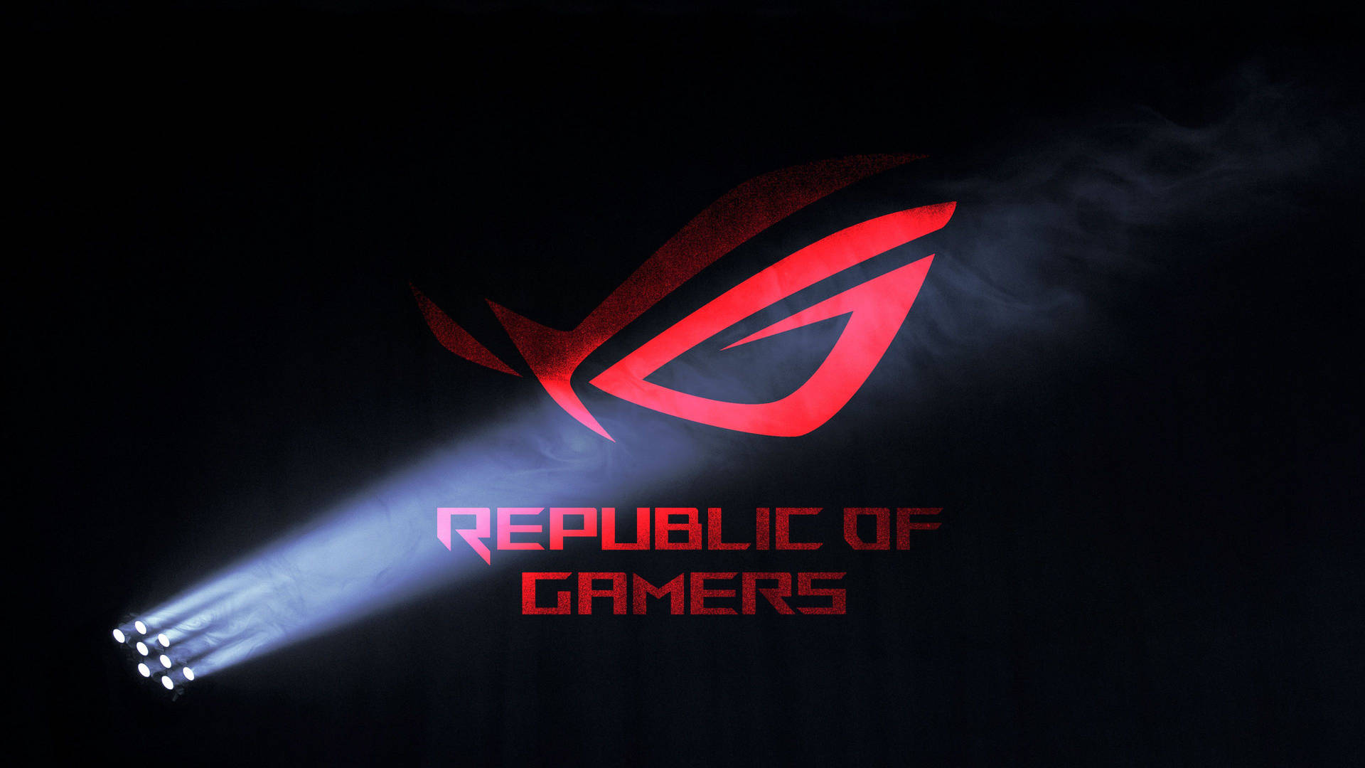 Asus Rog 4k Gaming Logo Med Spotlight Wallpaper